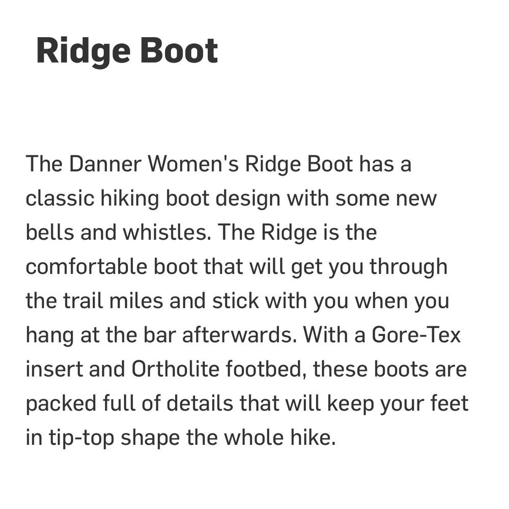 Danner Ridge Women’s Hiking Boots Gore-Tex Waterproof Size 9 Gorpcore - Picture 3 of 14